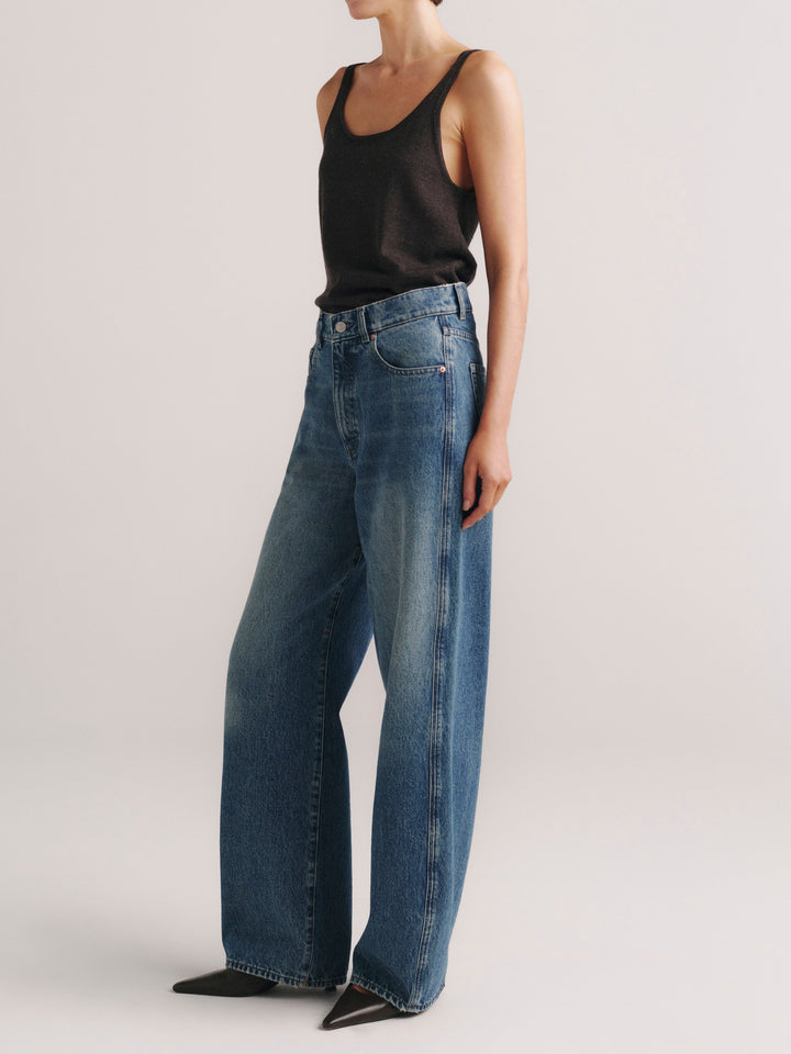 Taylor Relaxed Barrel Ultra High Rise 31" Jeans Endless Sea