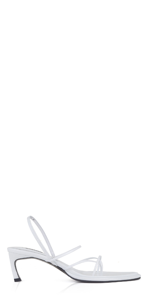 Garo Leather Sandals White