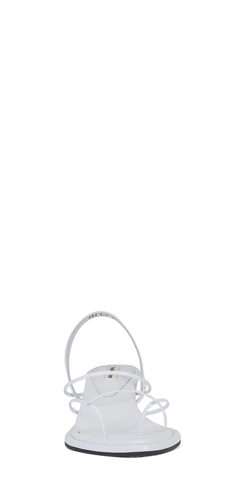 Garo Leather Sandals White