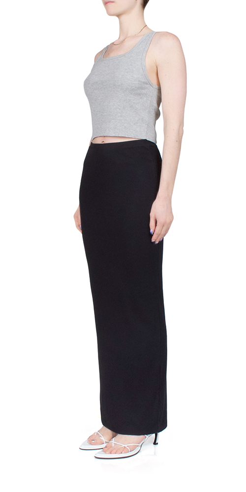 Emma Butter Rib Skirt Black