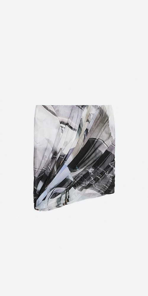 Printed Silk Bubble Skirt