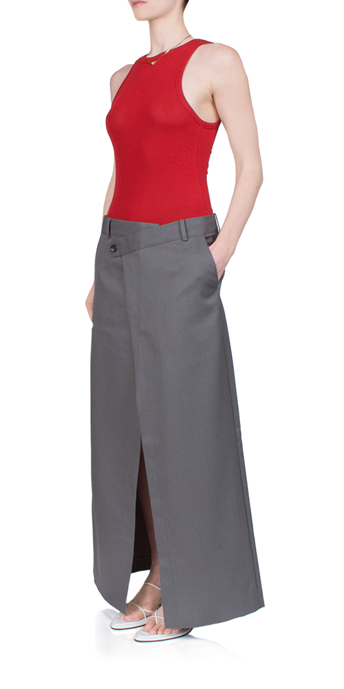 Deconstructed Waist Maxi Skirt