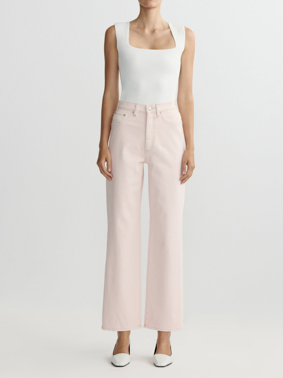 Karmine Refined Wide Leg High Rise 28" Jeans Ballet