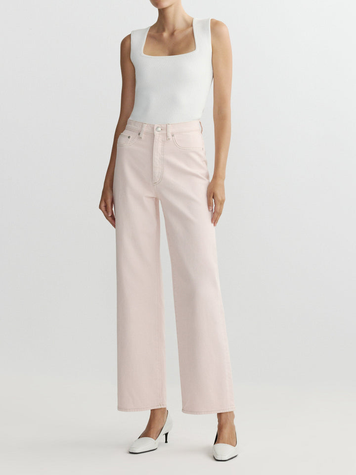 Karmine Refined Wide Leg High Rise 28" Jeans Ballet