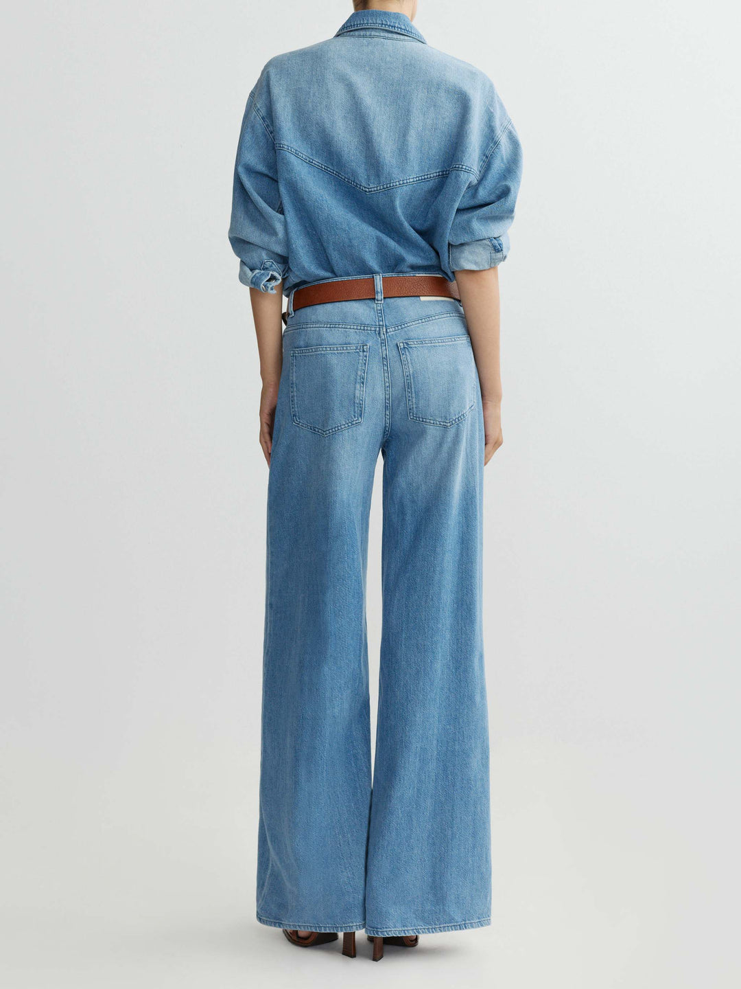 Alex Baggy Wide Leg Low Rise 32” Jeans Riverbank Aura