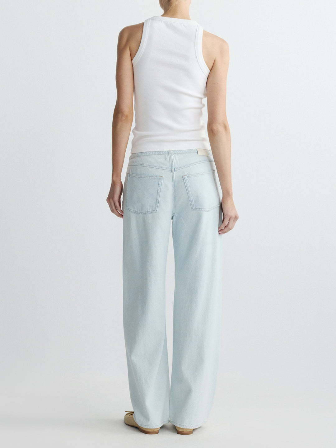 Sienna Low-Slung Wide Leg Relaxed 31” Jeans Saltstone Lace
