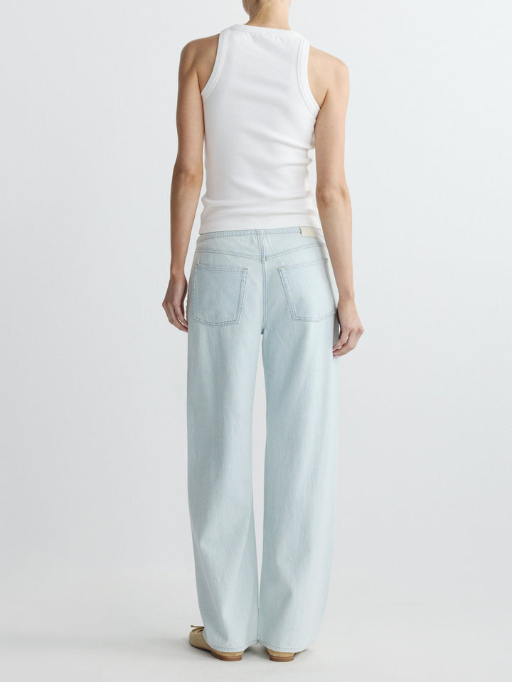 Sienna Low-Slung Wide Leg Relaxed 31” Jeans Saltstone Lace