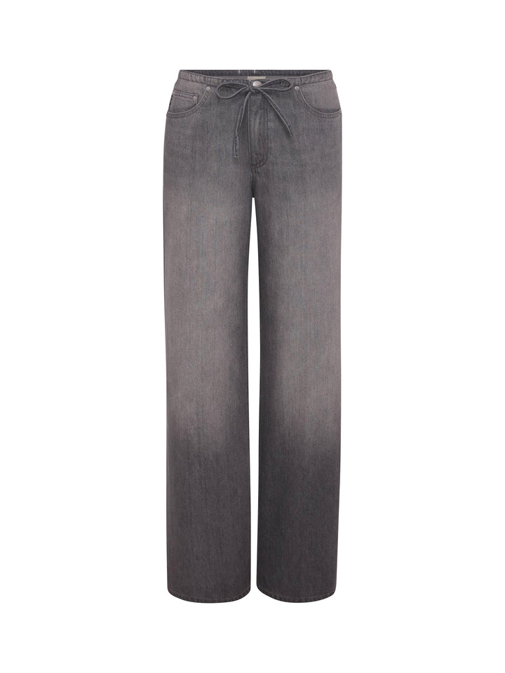 Sienna Low-Slung Drawstring Wide Leg 31" Jeans Ash Grey Aura