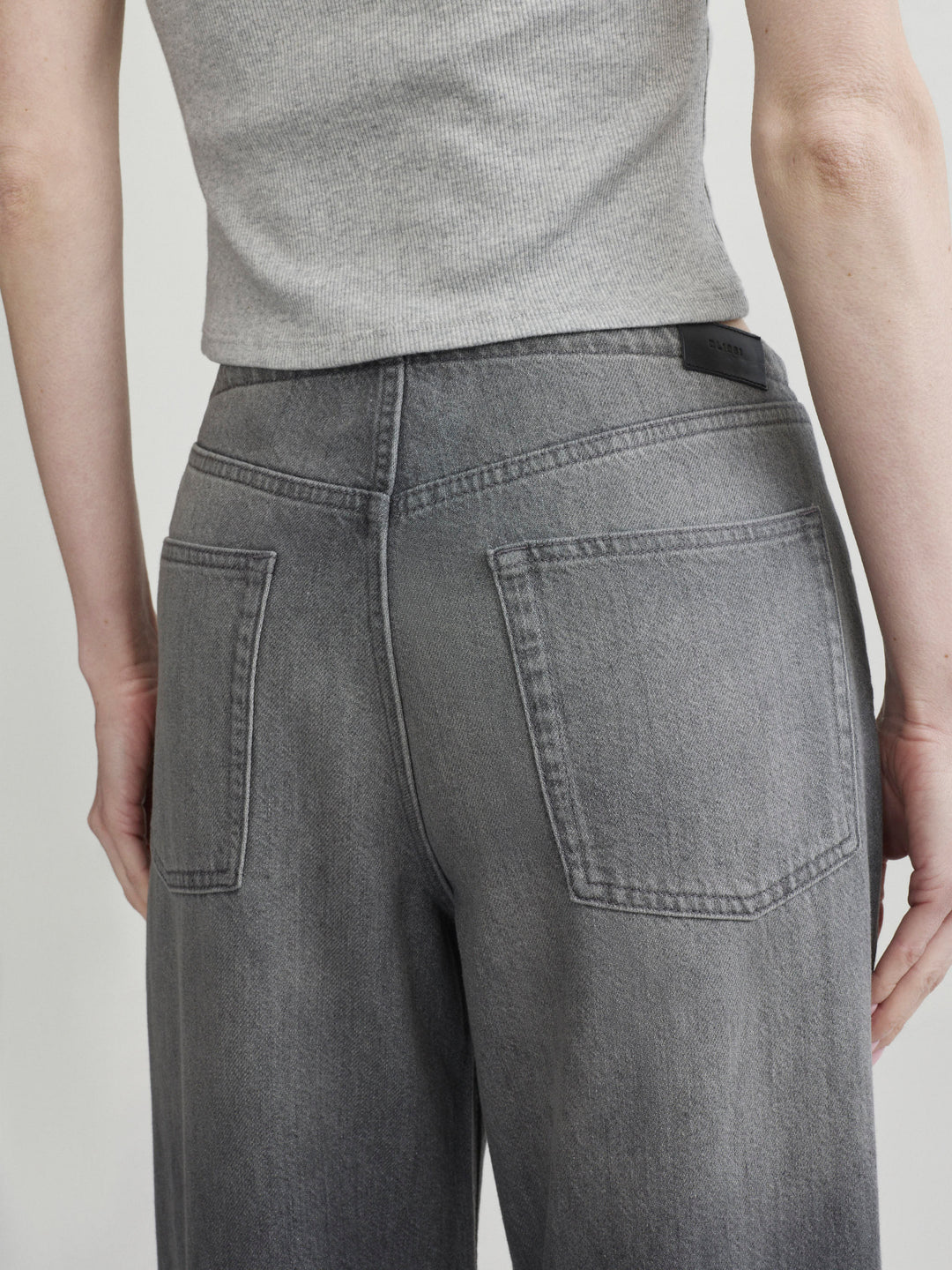Sienna Low-Slung Drawstring Wide Leg 31" Jeans Ash Grey Aura