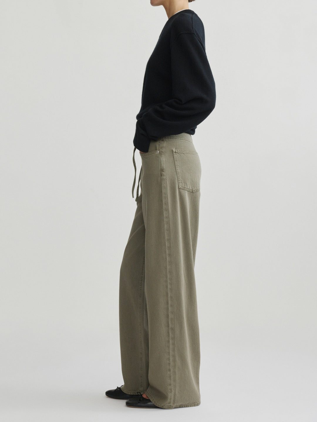 Sienna Low-Slung Drawstring Wide Leg 31" Jeans Clover Aura