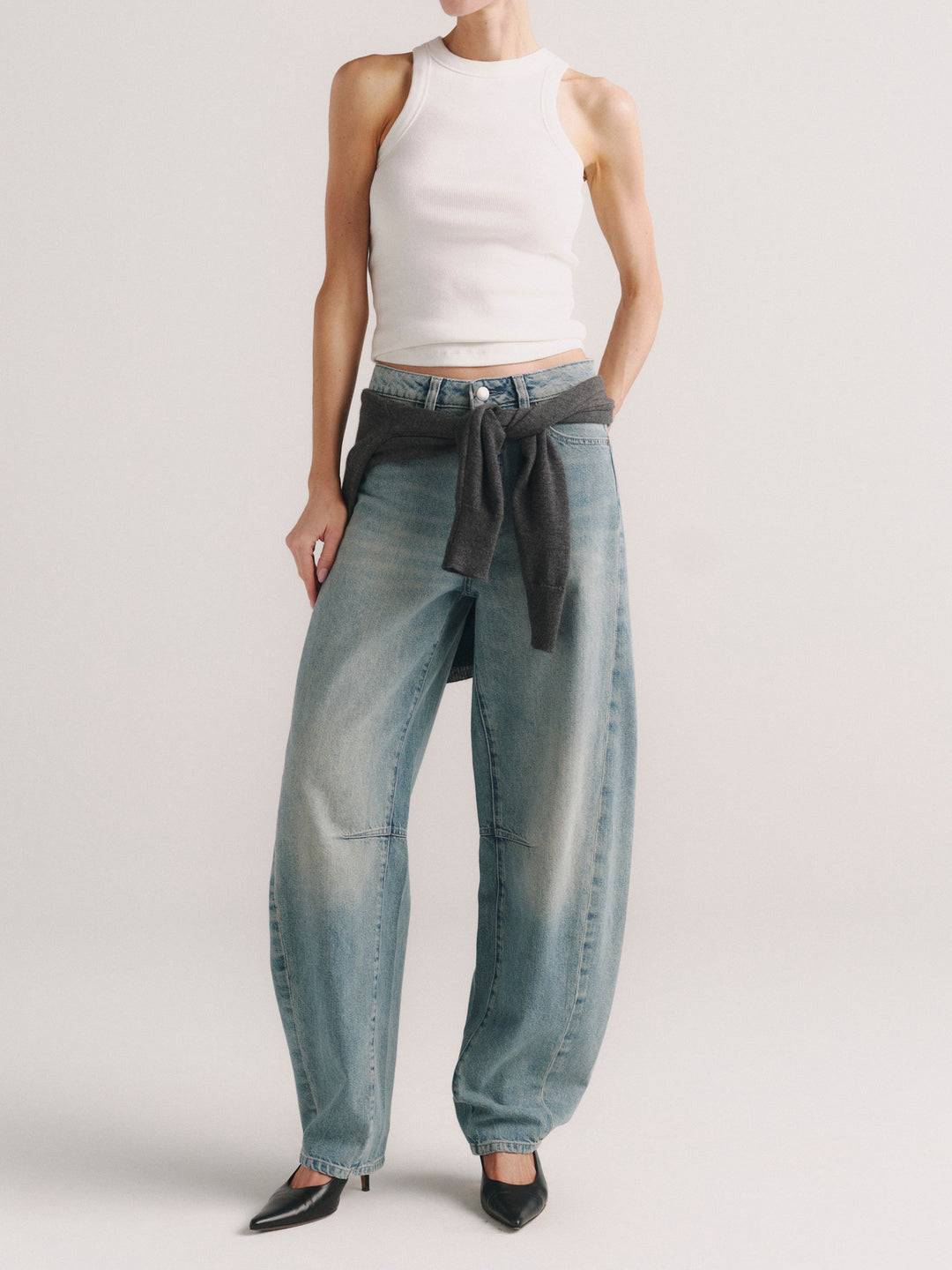 Miro Barrel High-Rise 28" Jeans Worn Day