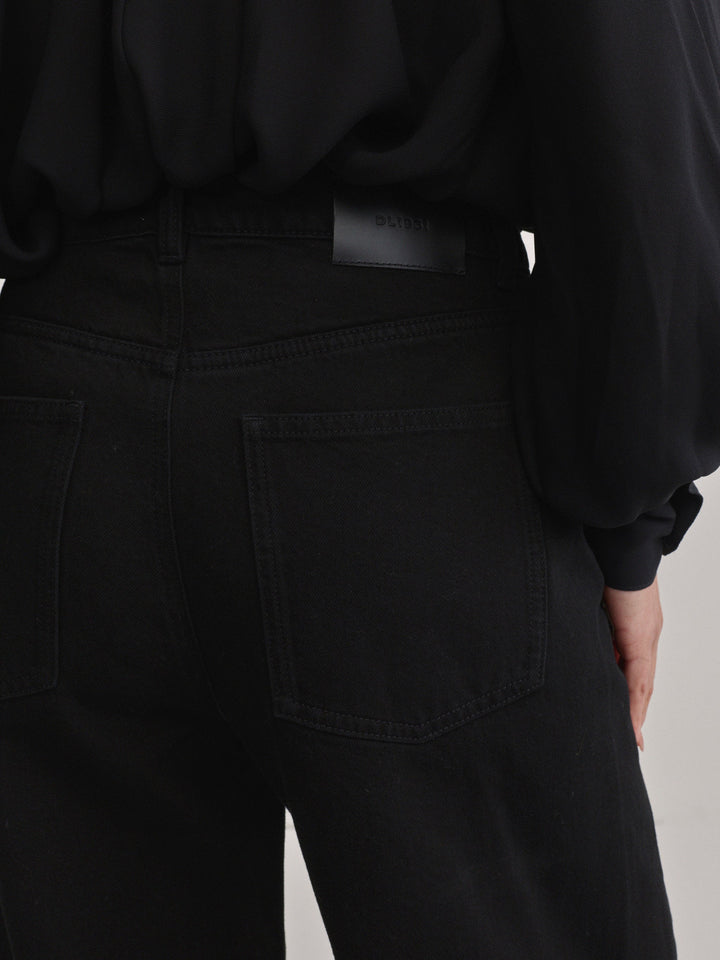 Miro Barrel High-Rise 28" Jeans Black