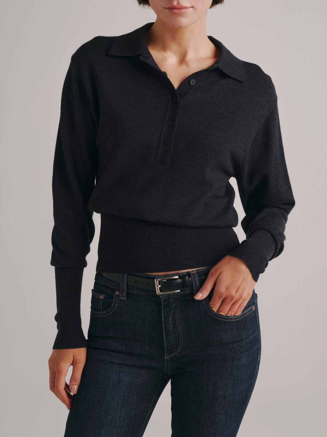 November Knit Polo Navy