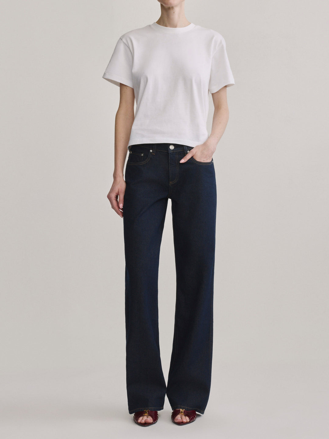 Drue Straight Low-Rise 32" Jeans Harvest Moon