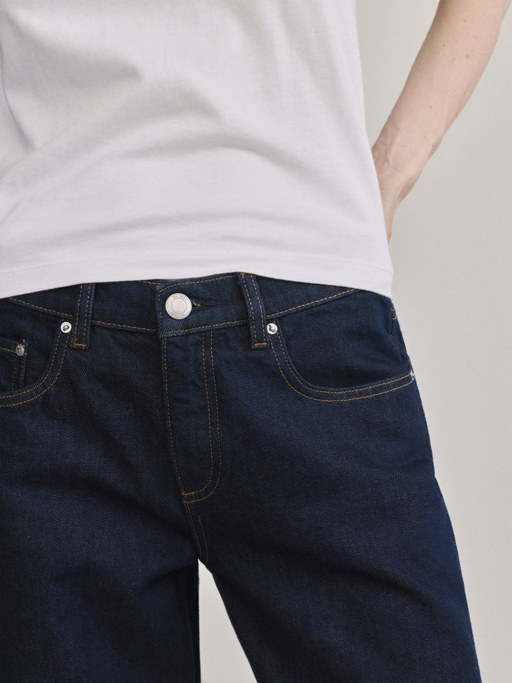 Drue Straight Low-Rise 32" Jeans Harvest Moon