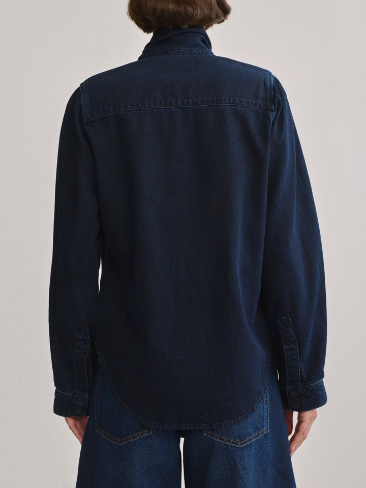 Simone Denim Tie Shirt Nightfall Aura