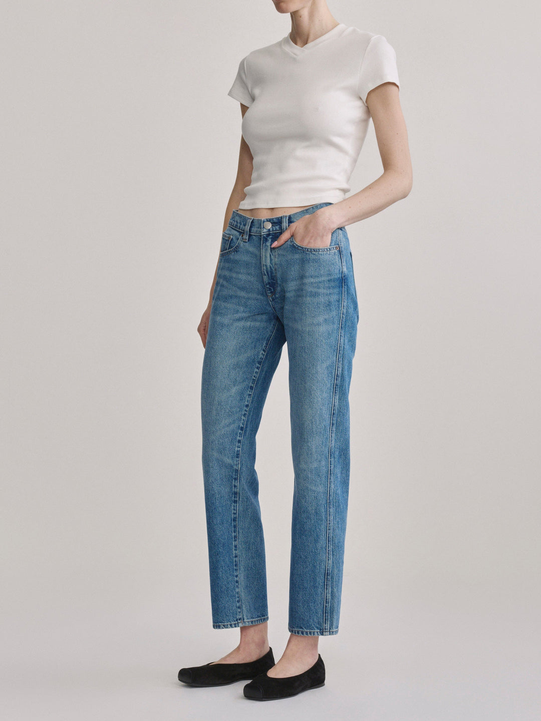 Dakota Slim Straight Low-Rise Jeans Endless Sea