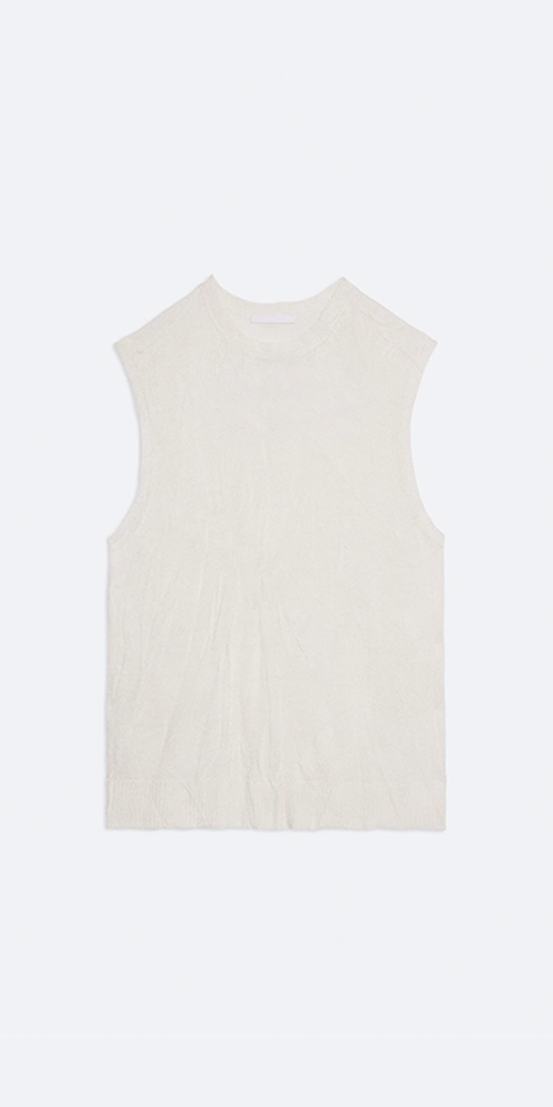 Sleeveless Crushed Knit Top