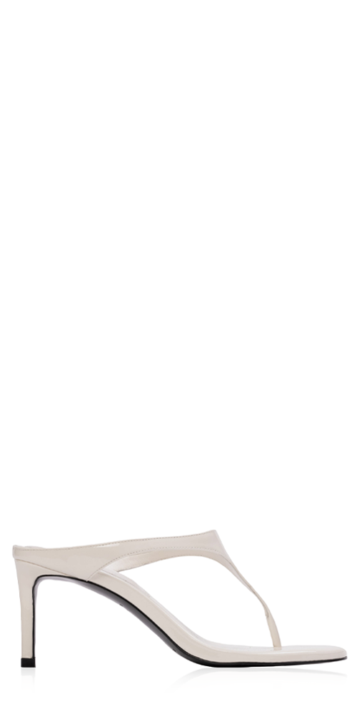 Laurel 65 Patent Leather Mule Coconut