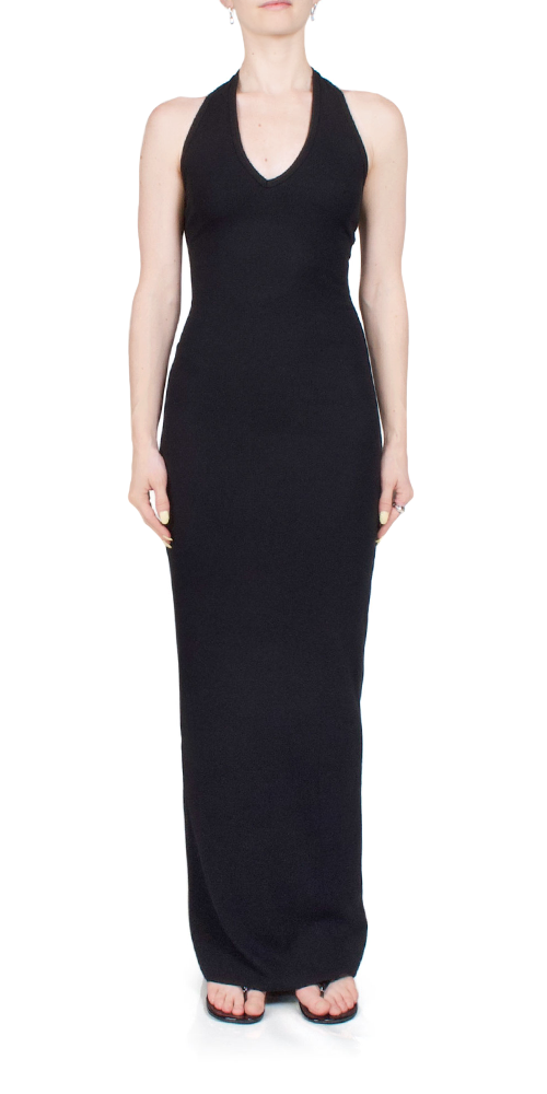 Halter Maxi Dress Black