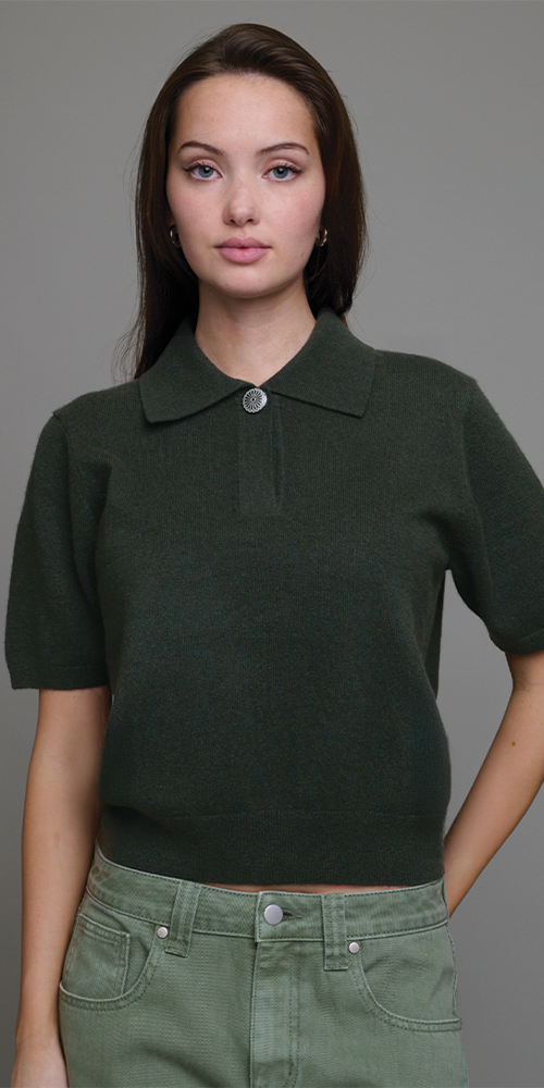 Dakota Cashmere Shirt Dark Olive