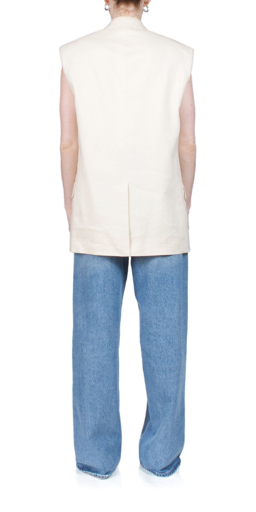 Sleeveless Car Blazer Summer Sand