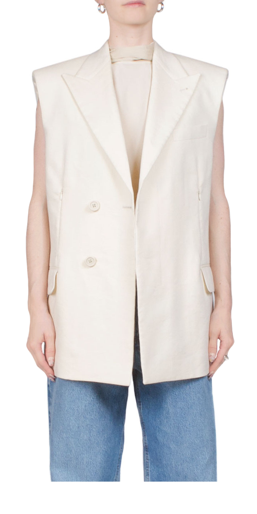 Sleeveless Car Blazer Summer Sand