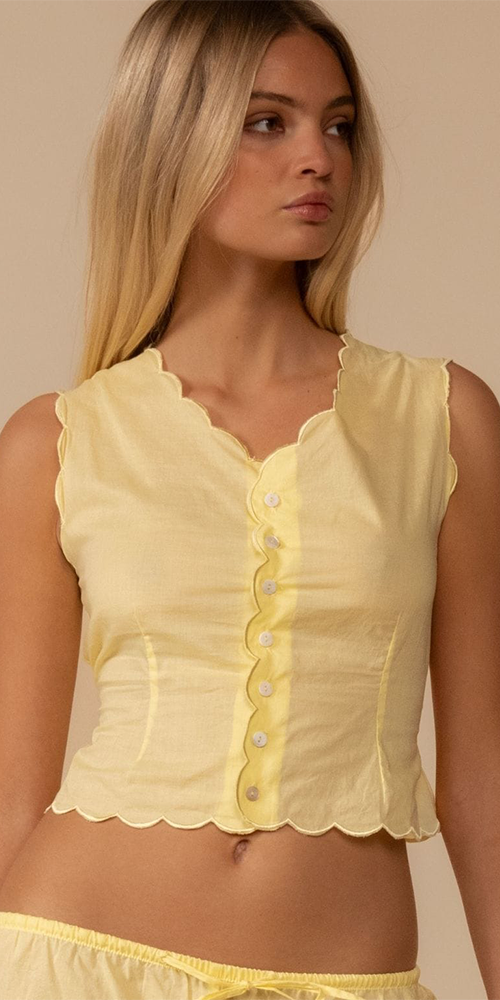 Sunshine Scalloped Vest
