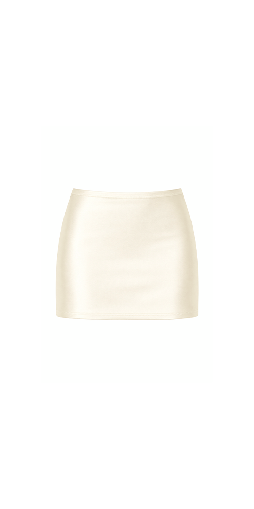 Cream Silkie Micro Skirt