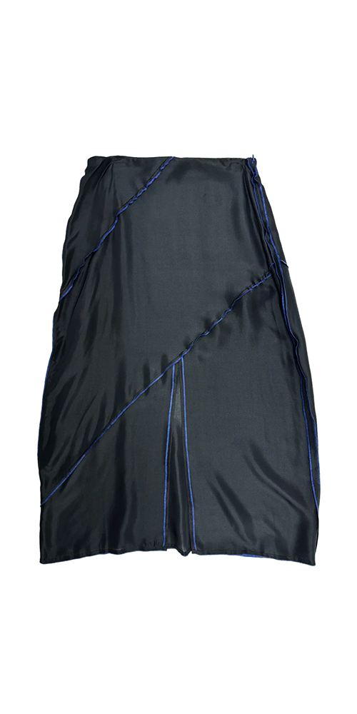 Deconstructed Midi Skirt Black