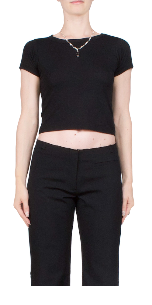 Short Sleeve Baby Tee Black