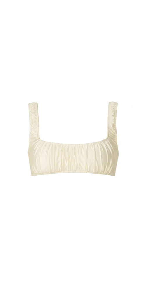 Cream Silkie Zoe Bikini Top