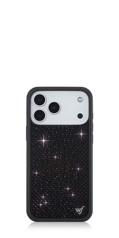 Rhinestone iPhone Case Black