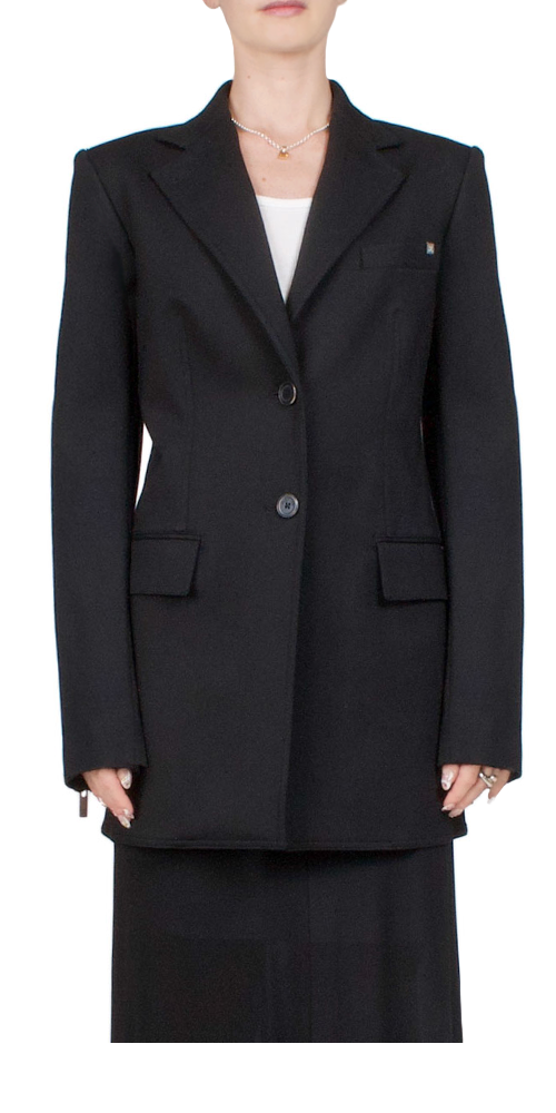 Waisted Ponte Blazer Black
