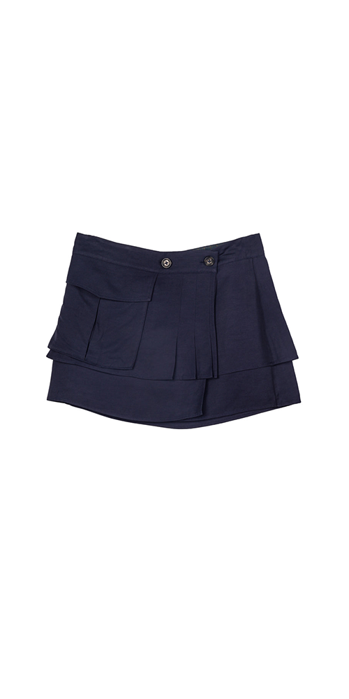 Oskar Twill Mini Skirt Navy