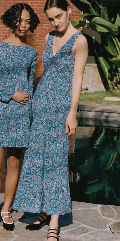 Reine Satin Maxi Dress Daisy