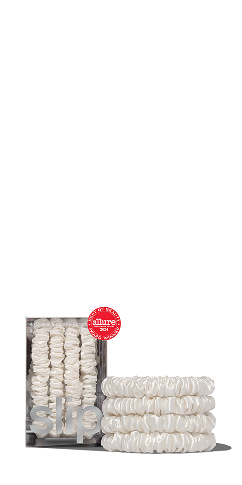 Back to School White Skinny Scrunchies