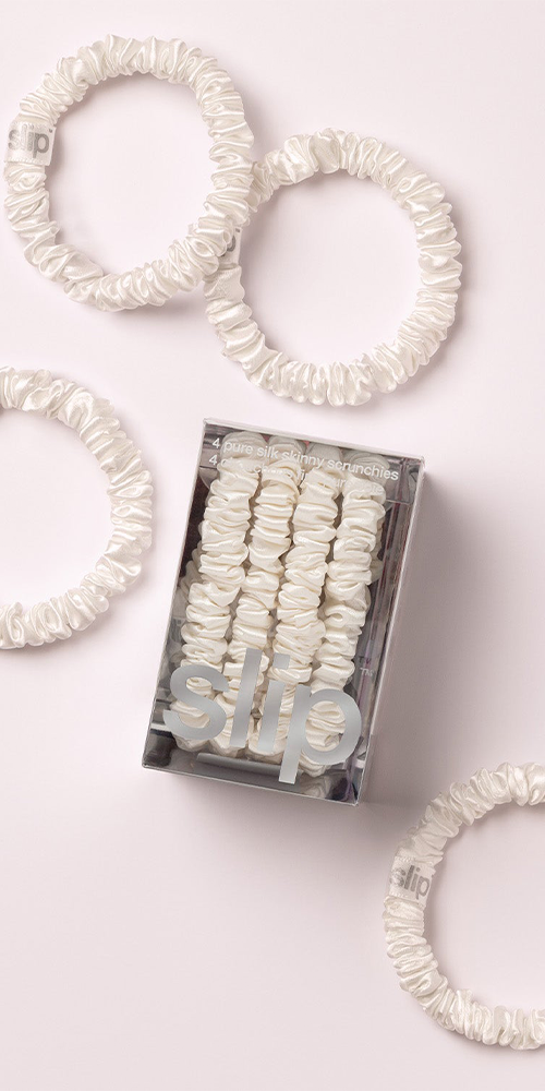 Back to School White Skinny Scrunchies
