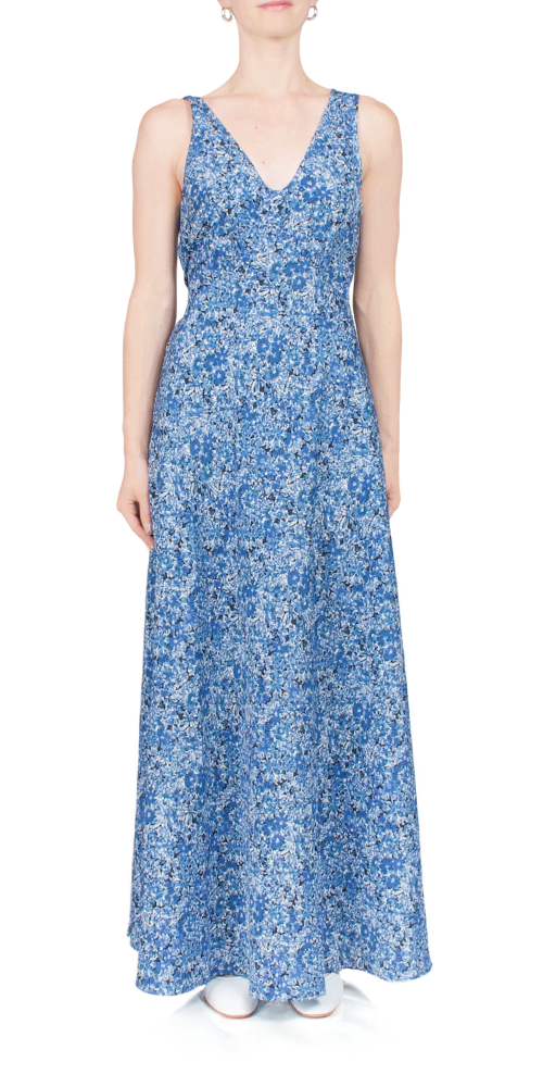 Reine Satin Maxi Dress Daisy