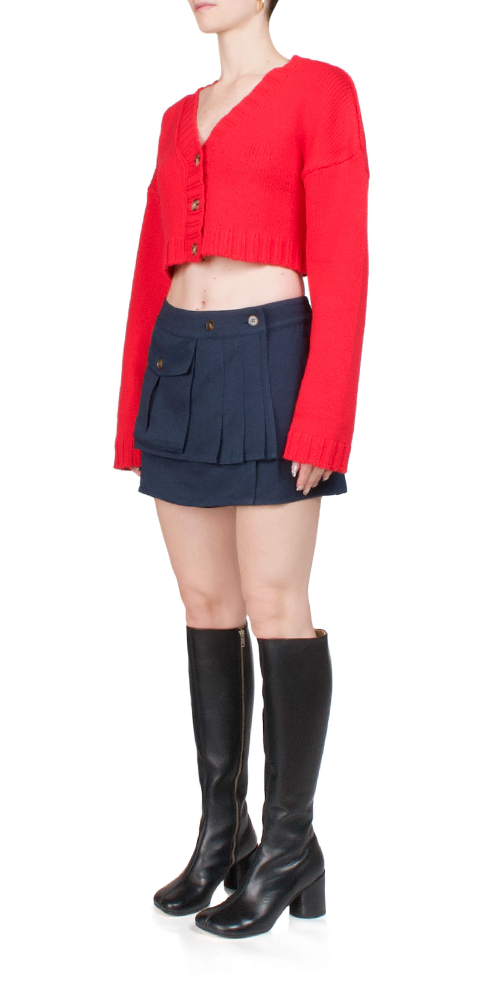 Oskar Twill Mini Skirt Navy