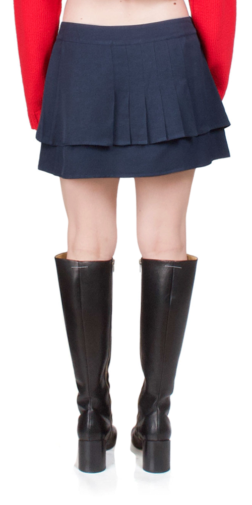 Oskar Twill Mini Skirt Navy