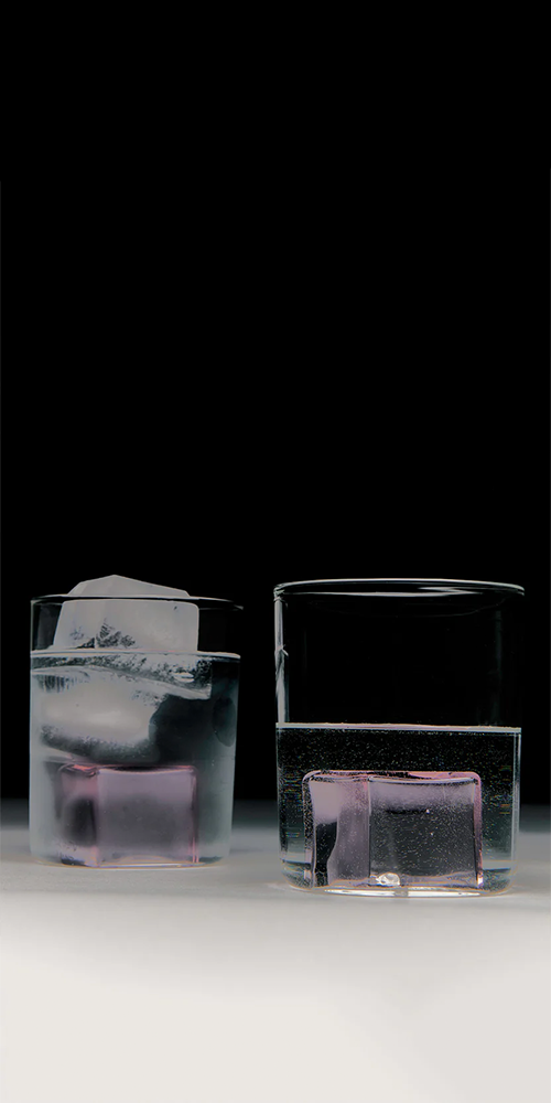 Ice Gobelets Set Clear Pink