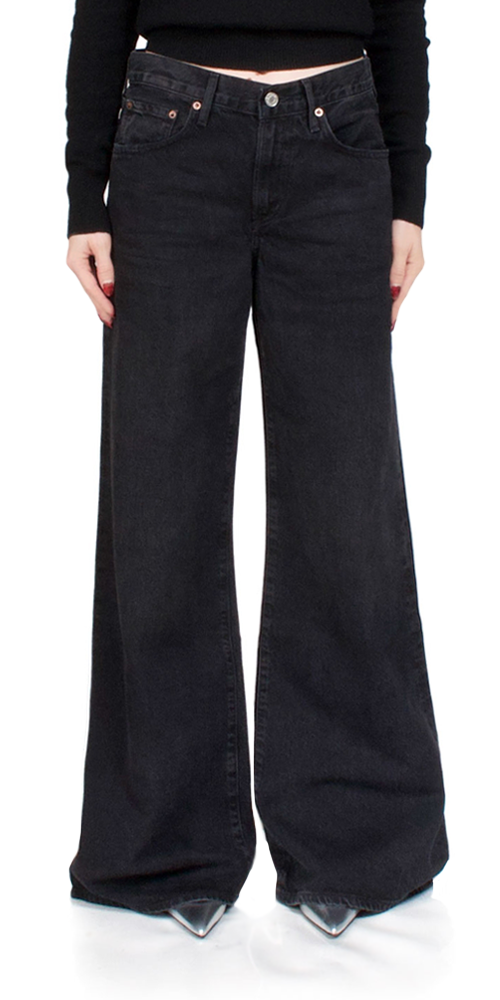Clara Low Rise Baggy Jeans Mascara