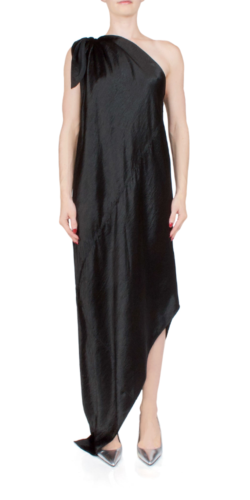 Desiree One Shoulder Satin Midi Dress