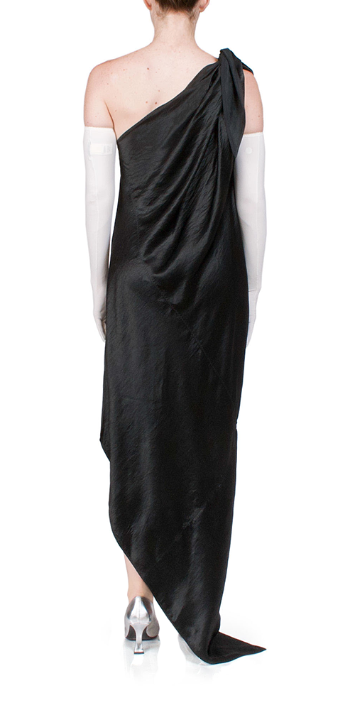 Desiree One Shoulder Satin Midi Dress