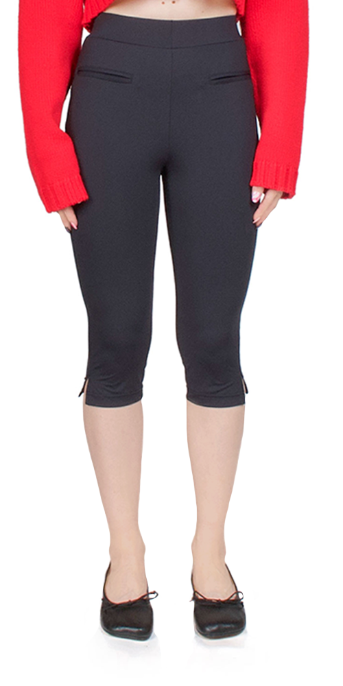 Valentine Jersey Capris Black