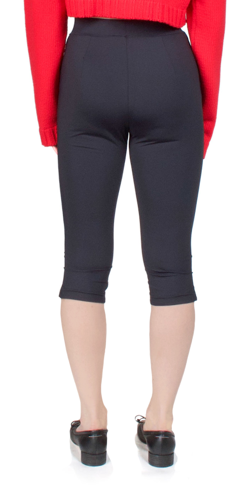 Valentine Jersey Capris Black