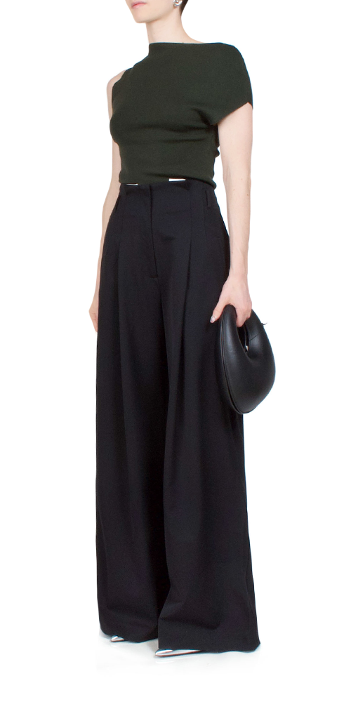 Paperbag Trousers Black
