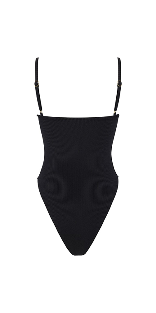 Black Rib Jacelyn One-Piece