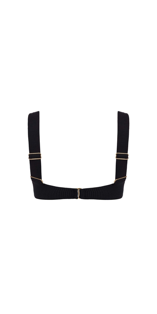Black Rib Hayden Bikini Top